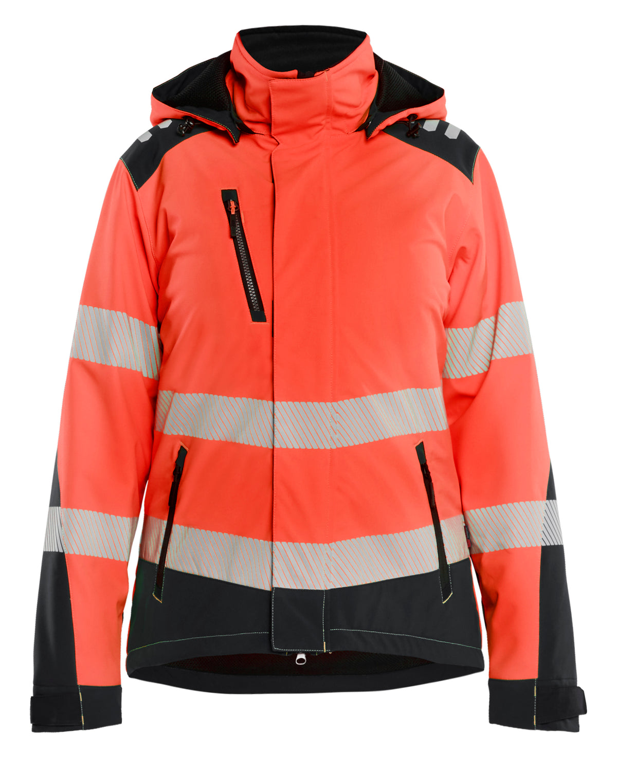 Softshell Winterjas High-Visibility 4401 Dames - High Vis Rood/Zwart