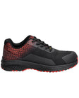Lage veiligheidsschoenen S3S F1500 - 09202 - zwart/signaalrood