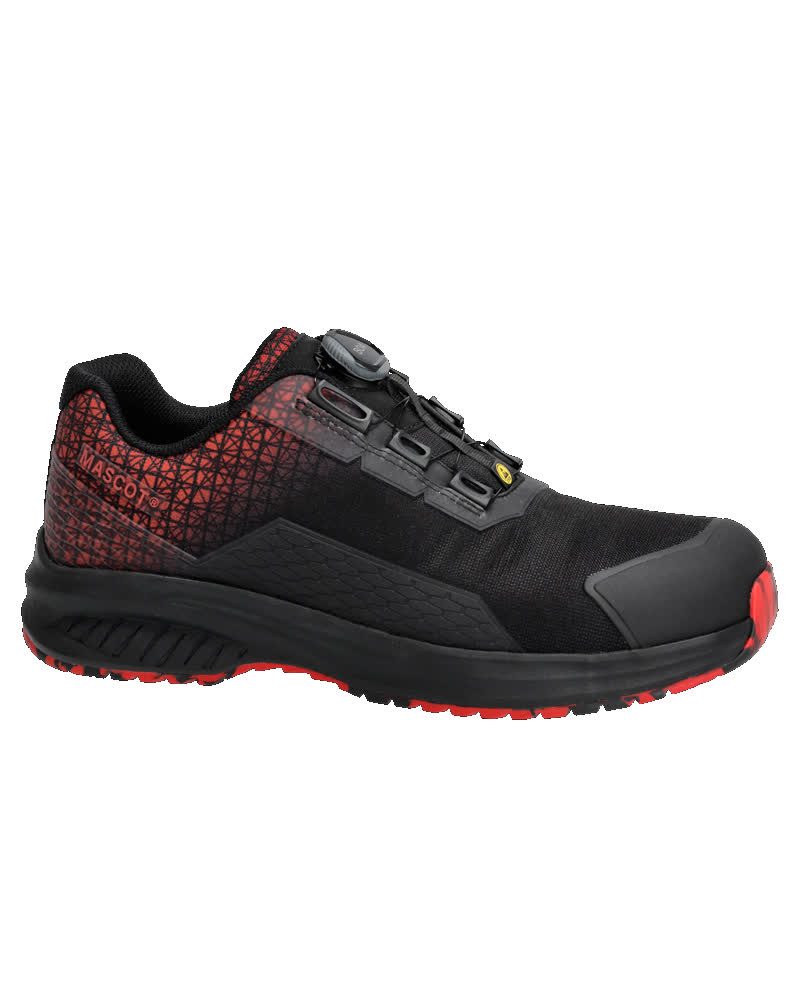 Veiligheidsschoenen laag F1501 - 09202 - zwart/signaalrood