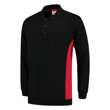 Tricorp Polosweater Bicolor Borstzak 302001 Black Sweaters BlackRed / XS,BlackRed / S,BlackRed / M,BlackRed / L,BlackRed / XL,BlackRed / XXL,BlackRed / 3XL