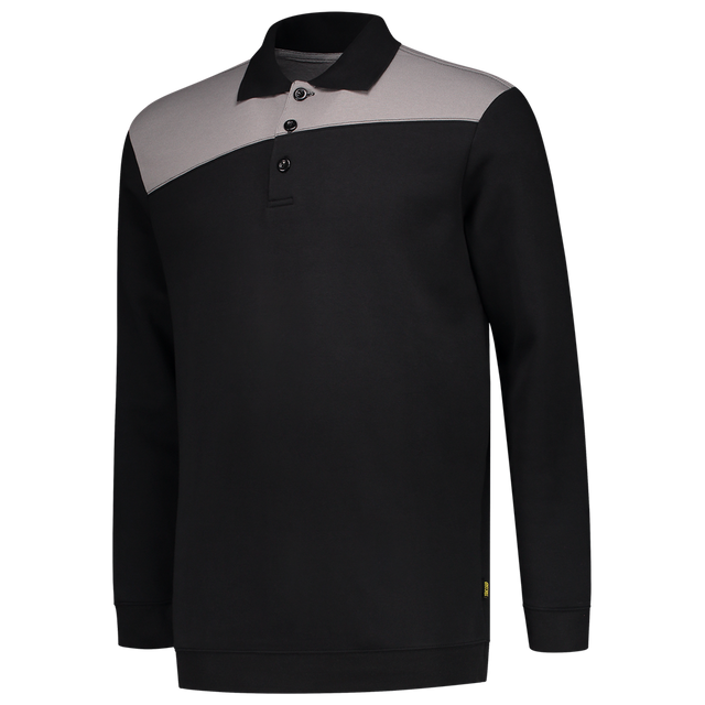 Tricorp Polosweater Bicolor Naden 302004 Black Sweaters BlackGrey / XS,BlackGrey / S,BlackGrey / M,BlackGrey / L,BlackGrey / XL,BlackGrey / XXL,BlackGrey / 3XL,BlackGrey / 4XL
