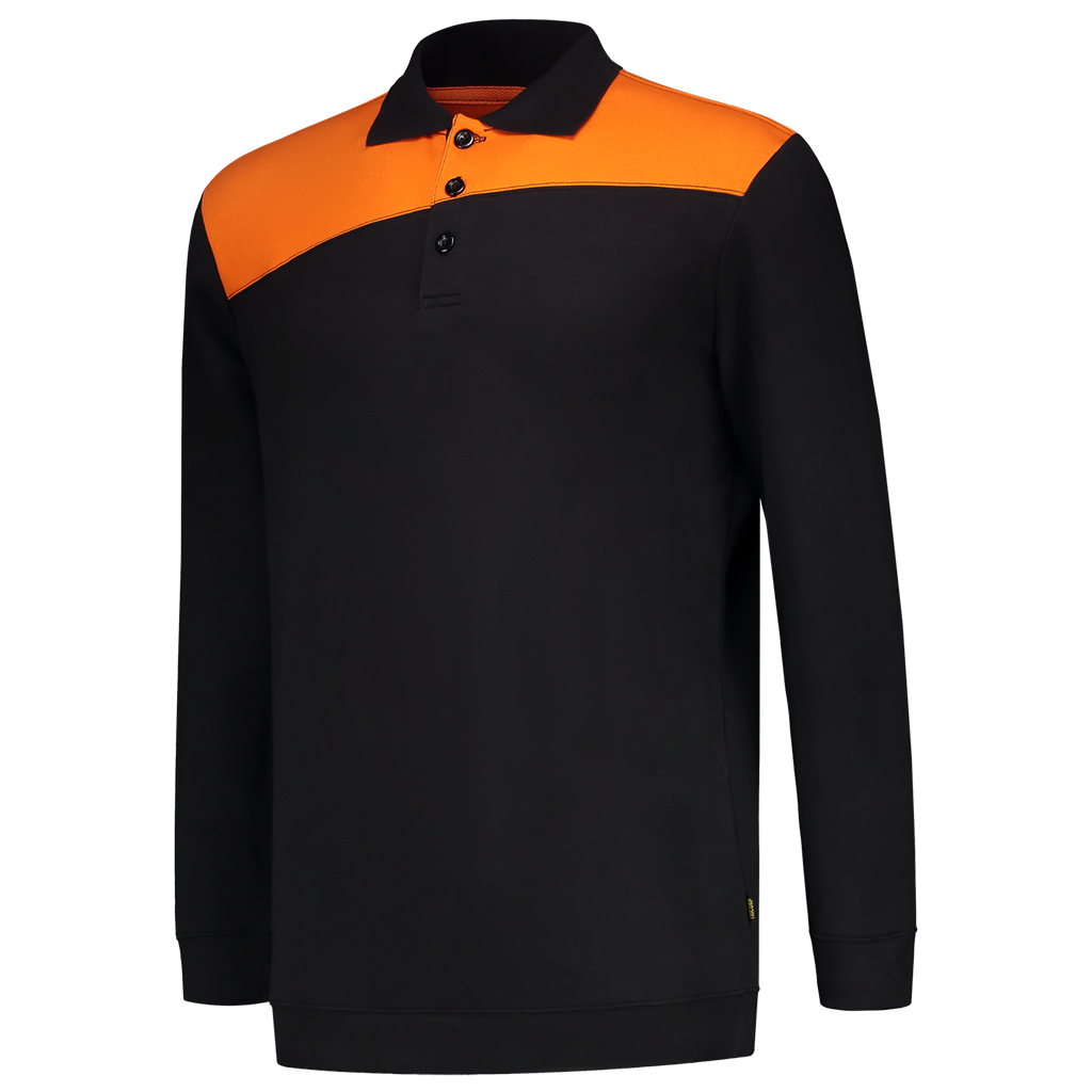 Tricorp Polosweater Bicolor Naden 302004 Black Sweaters BlackOrange / XS,BlackOrange / S,BlackOrange / M,BlackOrange / L,BlackOrange / XL,BlackOrange / XXL,BlackOrange / 3XL,BlackOrange / 4XL