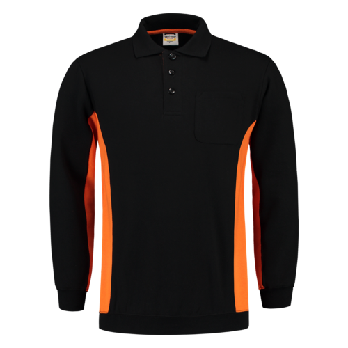 Tricorp Polosweater Bicolor 302001 Black Sweaters BlackOrange / XS,BlackOrange / S,BlackOrange / M,BlackOrange / L,BlackOrange / XL,BlackOrange / XXL,BlackOrange / 3XL