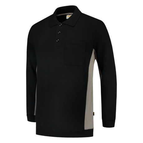 Tricorp Polosweater Bicolor Borstzak 302001 Black Sweaters BlackGrey / XS,BlackGrey / S,BlackGrey / M,BlackGrey / L,BlackGrey / XL,BlackGrey / XXL,BlackGrey / 3XL
