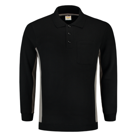 Tricorp Polosweater Bicolor 302001 Black Sweaters BlackGrey / XS,BlackGrey / S,BlackGrey / M,BlackGrey / L,BlackGrey / XL,BlackGrey / XXL,BlackGrey / 3XL