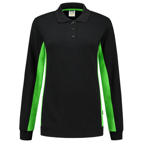 Tricorp Polosweater Bicolor Dames 302002 Black Sweaters BlackLime / XS,BlackLime / S,BlackLime / M,BlackLime / L,BlackLime / XL,BlackLime / XXL,BlackLime / 3XL