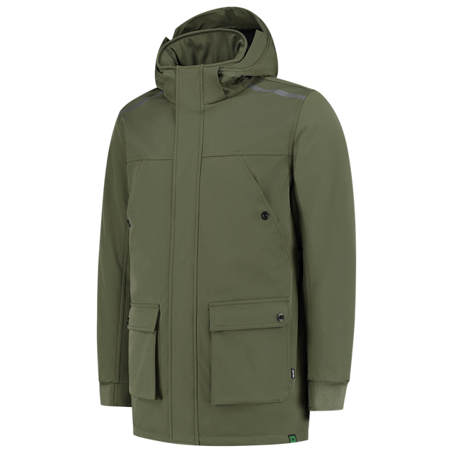 Tricorp Winter Softshell Parka Rewear 402713 Dark Olive Green Jassen Army / XS,Army / S,Army / M,Army / L,Army / XL,Army / XXL,Army / 3XL
