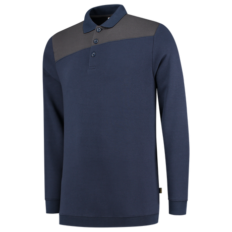 Tricorp Polosweater Bicolor Naden 302004 Dark Slate Gray Sweaters InkDarkgrey / XS,InkDarkgrey / S,InkDarkgrey / M,InkDarkgrey / L,InkDarkgrey / XL,InkDarkgrey / XXL,InkDarkgrey / 3XL,InkDarkgrey / 4XL