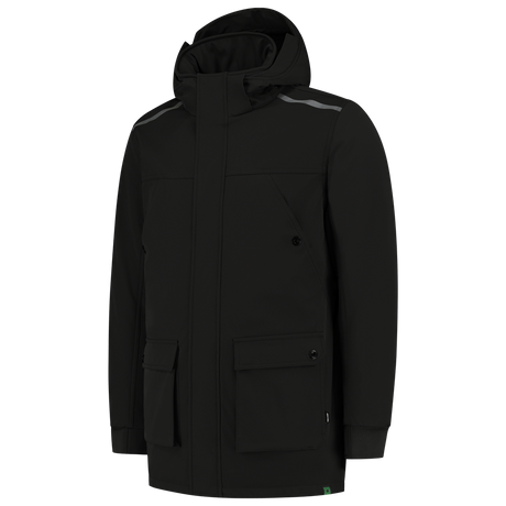 Tricorp Winter Softshell Parka Rewear 402713 Black Jassen Black / XS,Black / S,Black / M,Black / L,Black / XL,Black / XXL,Black / 3XL