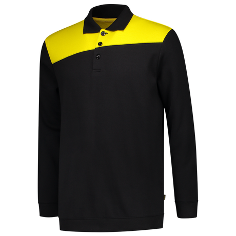 Tricorp Polosweater Bicolor Naden 302004 Black Sweaters BlackYellow / XS,BlackYellow / S,BlackYellow / M,BlackYellow / L,BlackYellow / XL,BlackYellow / XXL,BlackYellow / 3XL,BlackYellow / 4XL