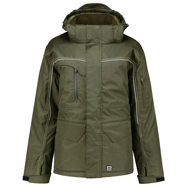 Tricorp Midi Parka Canvas 402007 Dark Olive Green Jassen Army / XS,Army / S,Army / M,Army / L,Army / XL,Army / XXL,Army / 3XL