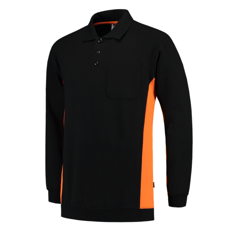 Tricorp Polosweater Bicolor Borstzak 302001 Black Sweaters BlackOrange / XS,BlackOrange / S,BlackOrange / M,BlackOrange / L,BlackOrange / XL,BlackOrange / XXL,BlackOrange / 3XL