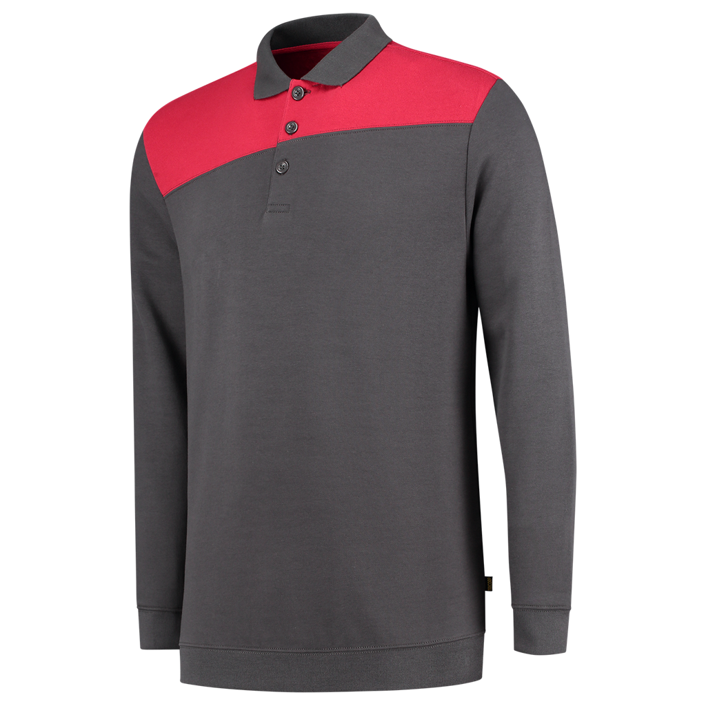 Tricorp Polosweater Bicolor Naden 302004 Dark Slate Gray Sweaters DarkgreyRed / XS,DarkgreyRed / S,DarkgreyRed / M,DarkgreyRed / L,DarkgreyRed / XL,DarkgreyRed / XXL,DarkgreyRed / 3XL,DarkgreyRed / 4XL
