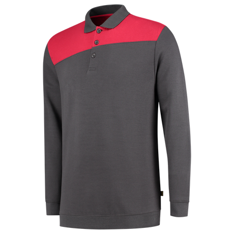 Tricorp Polosweater Bicolor Naden 302004 Dark Slate Gray Sweaters DarkgreyRed / XS,DarkgreyRed / S,DarkgreyRed / M,DarkgreyRed / L,DarkgreyRed / XL,DarkgreyRed / XXL,DarkgreyRed / 3XL,DarkgreyRed / 4XL