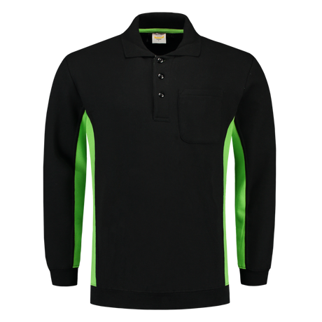 Tricorp Polosweater Bicolor 302001 Black Sweaters BlackLime / XS,BlackLime / S,BlackLime / M,BlackLime / L,BlackLime / XL,BlackLime / XXL,BlackLime / 3XL