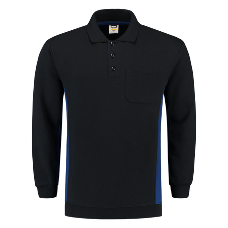 Tricorp Polosweater Bicolor 302001 Black Sweaters BlackRoyalblue / XS,BlackRoyalblue / S,BlackRoyalblue / M,BlackRoyalblue / L,BlackRoyalblue / XL,BlackRoyalblue / XXL,BlackRoyalblue / 3XL