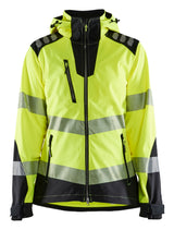 High-Visibility Softshell Jack Dames 4791 - High Vis Geel/Zwart