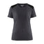T-shirt Dames 3479 - Medium grijs/Zwart