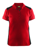 Poloshirt Dames 3390 - rood/zwart
