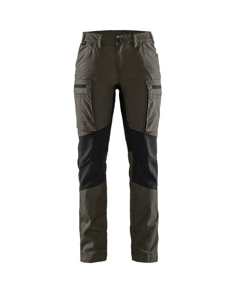 Service werkbroek Stretch Dames 7159 - groen/zwart