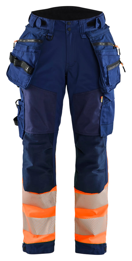 Werkbroek High-Visibility Dames 7114 - Marineblauw/Oranje