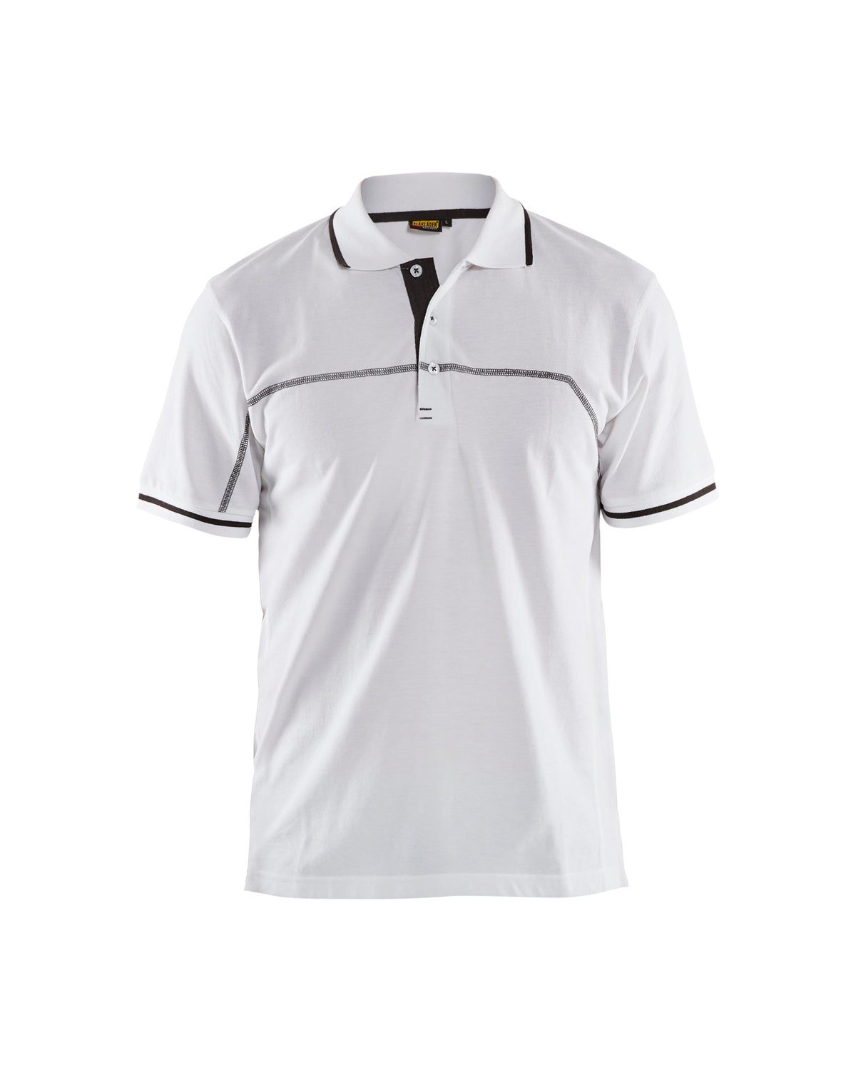 Poloshirt 3389 - Wit/Donkergrijs
