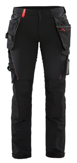 Werkbroek Dames 7192 - Zwart/Rood