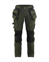 Werkbroek X1900 Dames - Donker herfstgroen/Zwart
