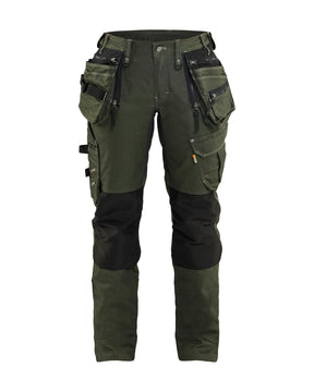 Werkbroek X1900 Dames - Donker herfstgroen/Zwart