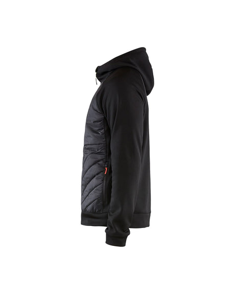 Hooded Hybride Sweatshirt met Rits 3463