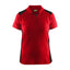 Poloshirt Dames 3390 - rood/zwart