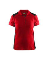 Poloshirt Dames 3390 - rood/zwart