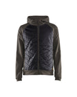 Hooded Hybride Sweatshirt met Rits 3463 - groen/zwart
