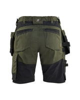 Short Dames 7133 - Donker herfstgroen/Zwart