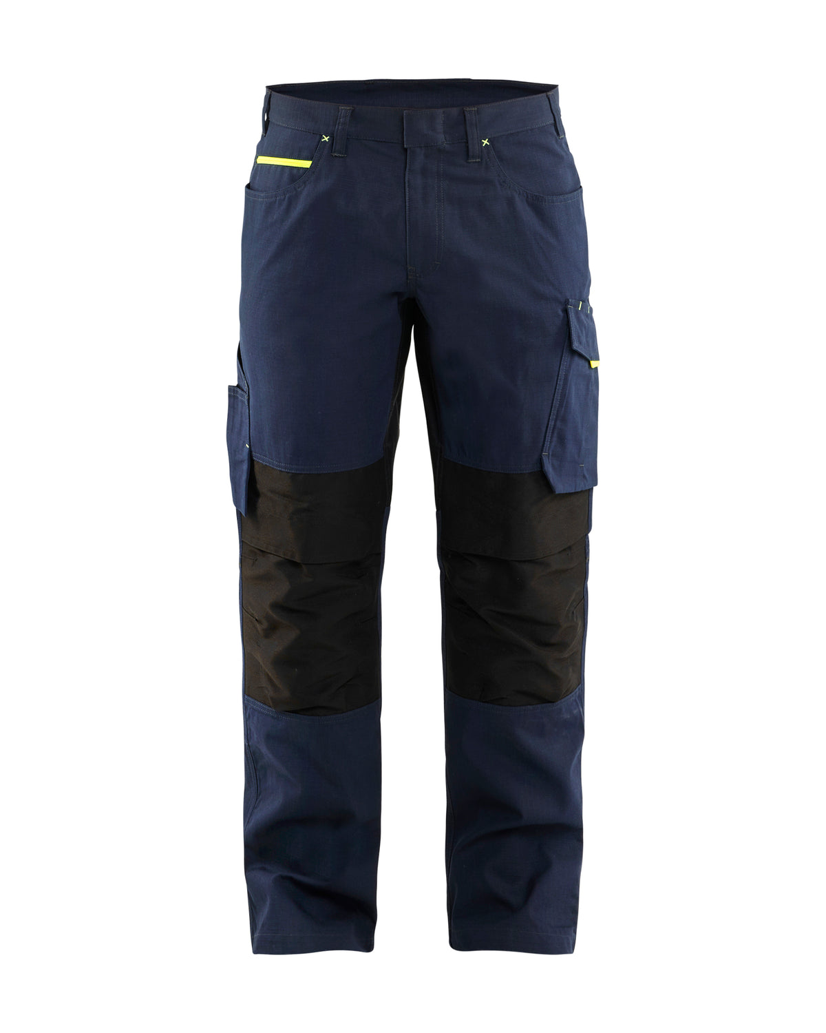 Service Werkbroek Stretch 1495 - Donker marineblauw/High Vis Geel