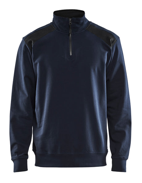 Sweatshirt 3353 - Donker marineblauw/Zwart