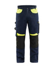 Werkbroek 1556 - Donker marineblauw/High Vis Geel