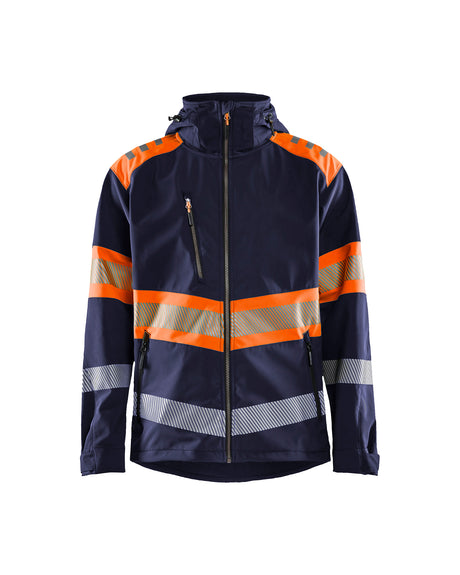 Softshell Jack High-Visibility 4494 - Marineblauw/Oranje