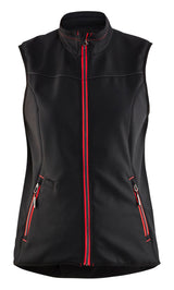 Softshell Bodywarmer Dames 3851 - Zwart/Rood