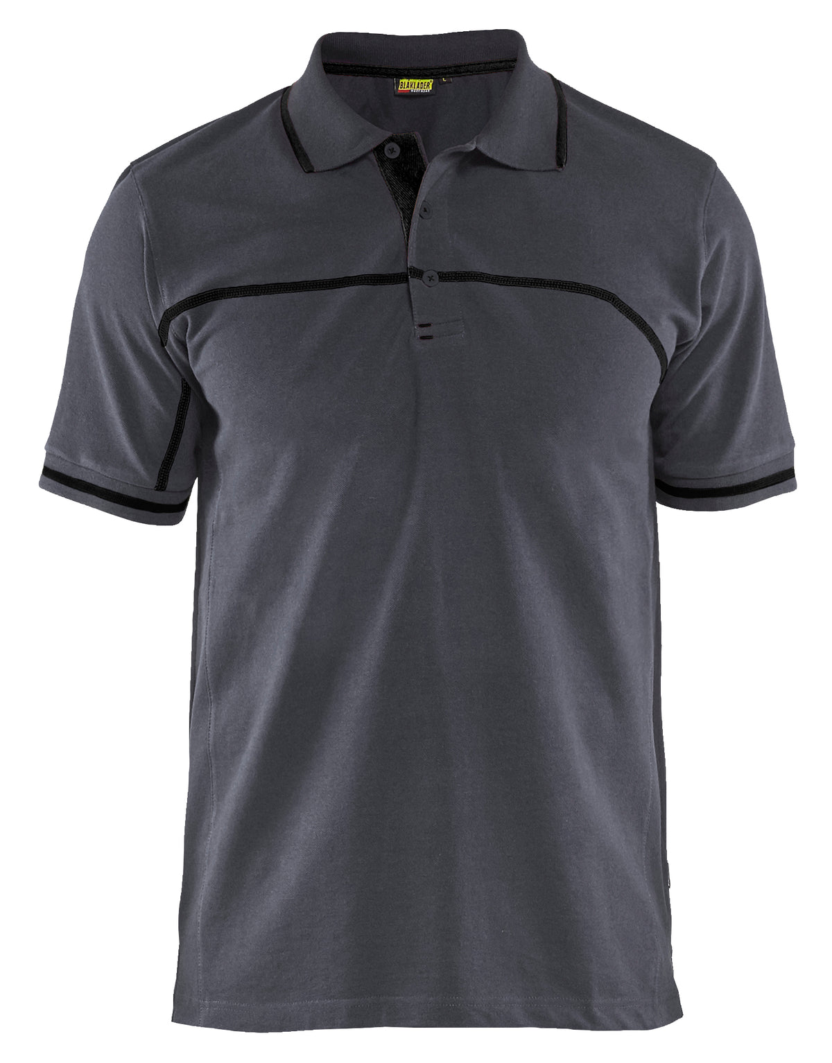 Poloshirt 3389 - Medium grijs/Zwart