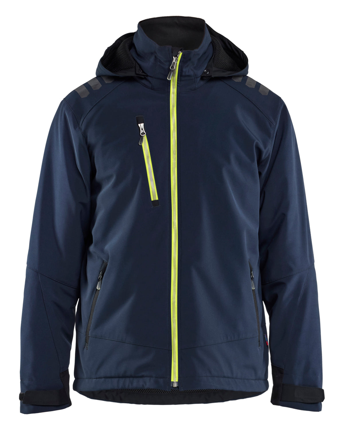Softshell jack 4750 - Donker marineblauw/High Vis Geel