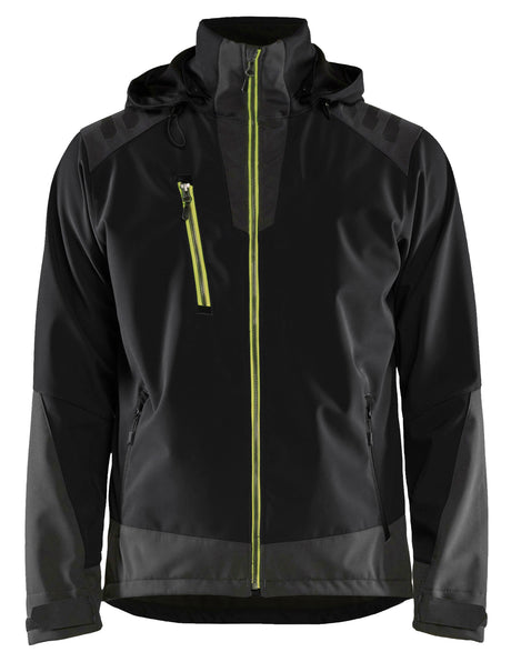 Softshell Jack 4749 - Zwart/High Vis Geel