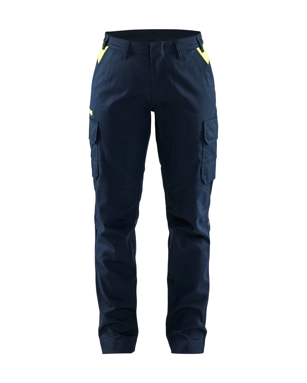 Industrie Werkbroek Stretch Dames 7144 - Donker marineblauw/High Vis Geel
