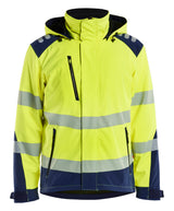 High-Visibility Softshell Winterjas 4400 - High Vis Geel/Marineblauw