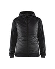 Hooded Hybride Sweatshirt Dames 3464 - Zwart/Donkergrijs