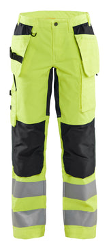 Werkbroek High-Visibility Dames 7163 - High Vis Geel/Zwart