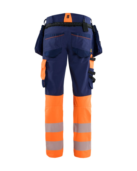 High-Visibility Werkbroek ToolRig - Marineblauw/Oranje