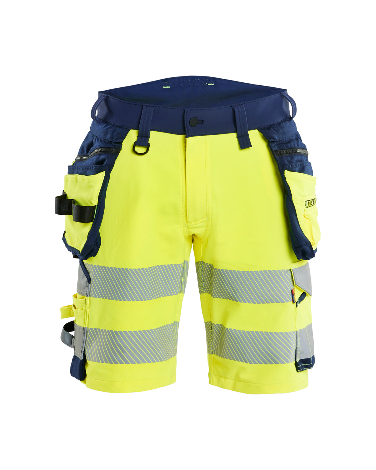 High-Visibility Short 1120 - High Vis Geel/Marineblauw