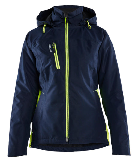 Lichtgewicht winterjas Dames 4972 - Donker marineblauw/High Vis Geel