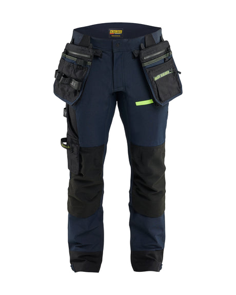 Werkbroek ToolRig STRIKER - Donker marineblauw/High Vis Geel